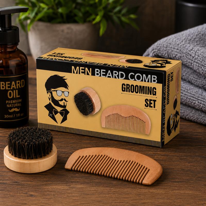 Men's Beard Comb Grooming Set