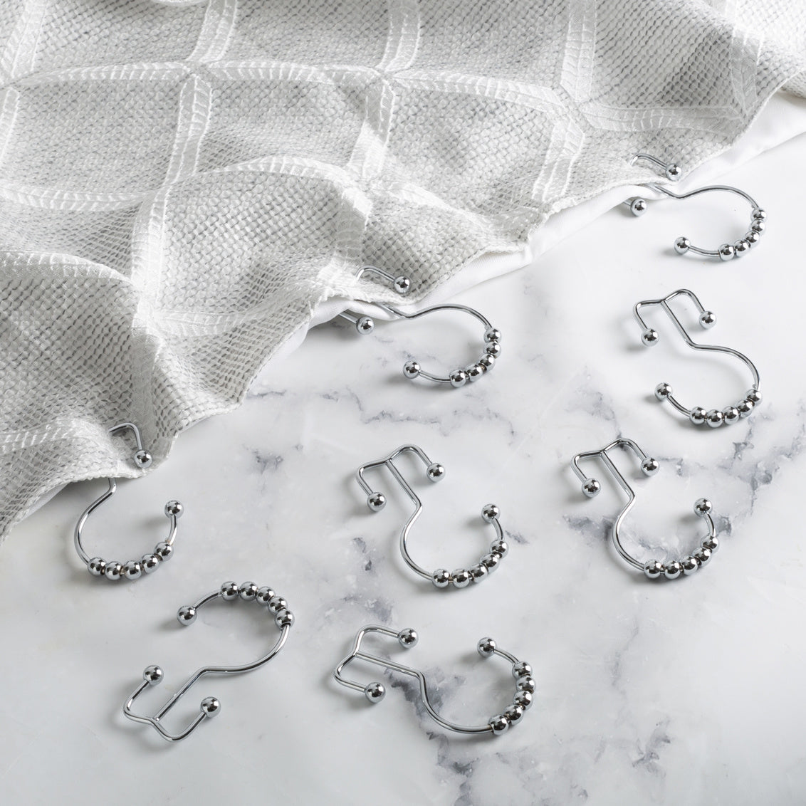 Annex Double Roller Shower Curtain Hooks