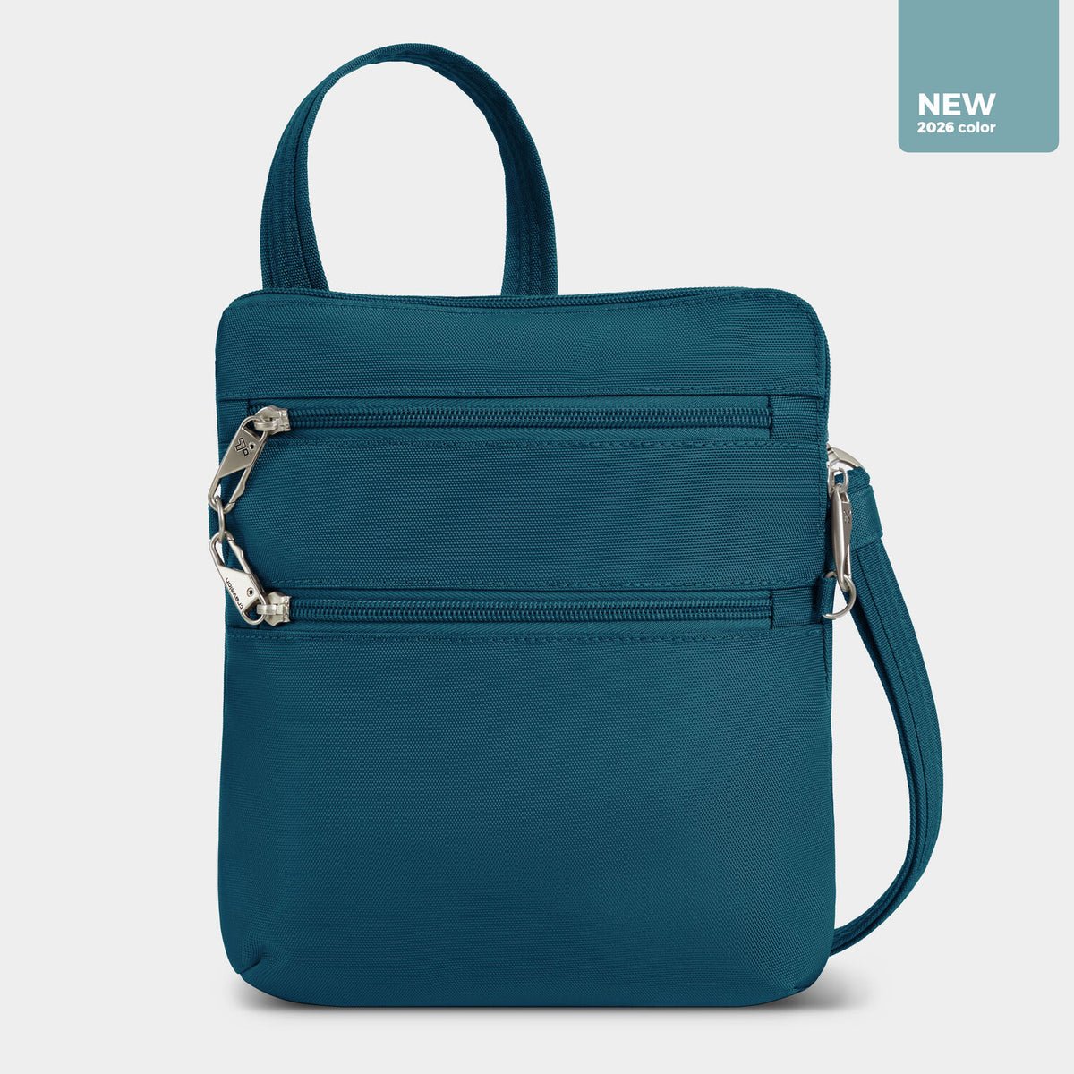 Anti Theft Classic Slim Double Zip Crossbody