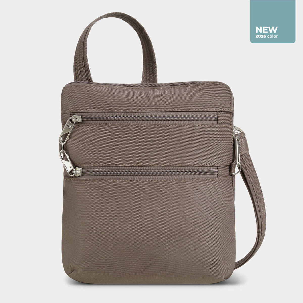 Anti Theft Classic Slim Double Zip Crossbody