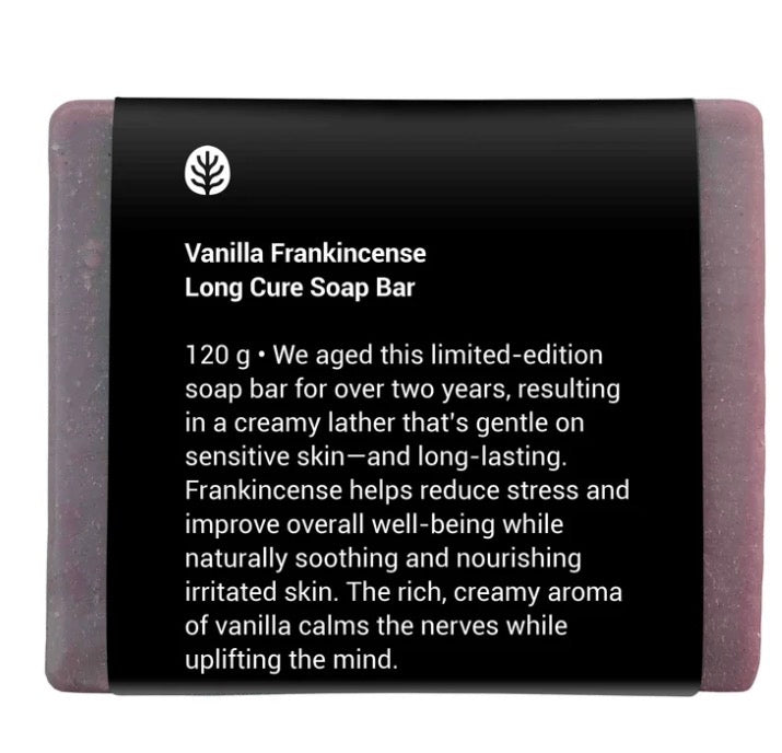 Vanilla Frankincense Long Cure Soap Bar