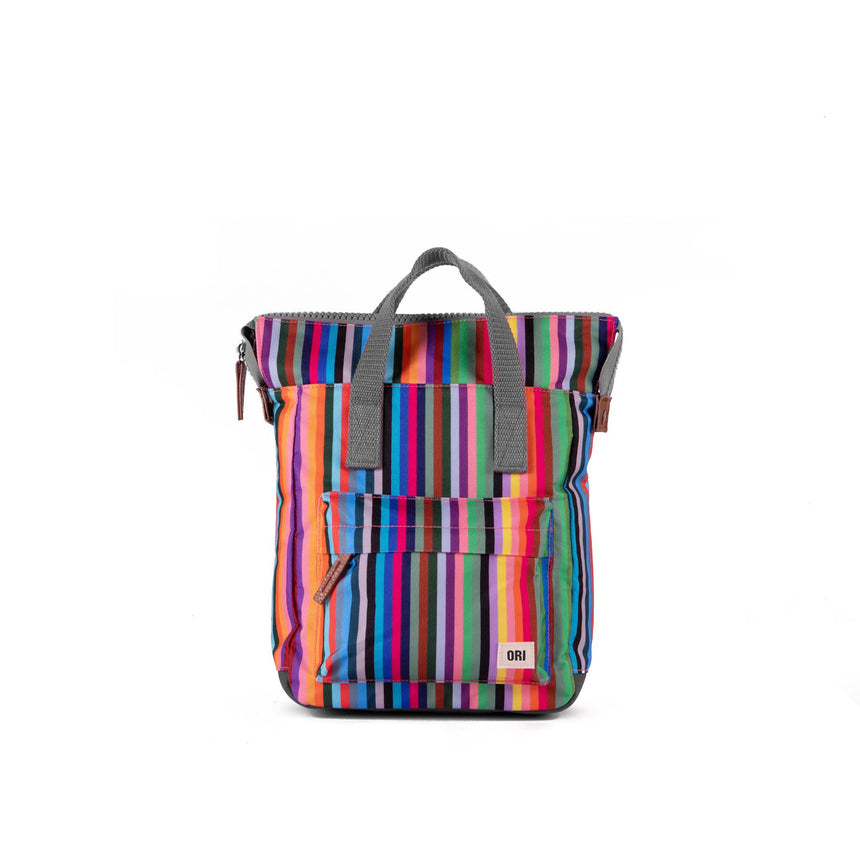 Bantry Small Backpack - Recycled Canvas Multi Stripe