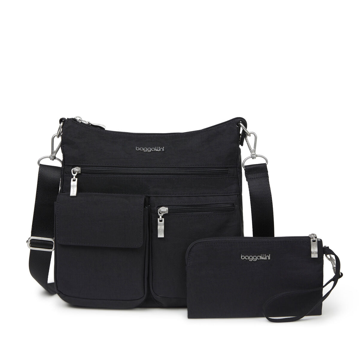 Baggallini Modern Everywhere Slim Crossbody — Black