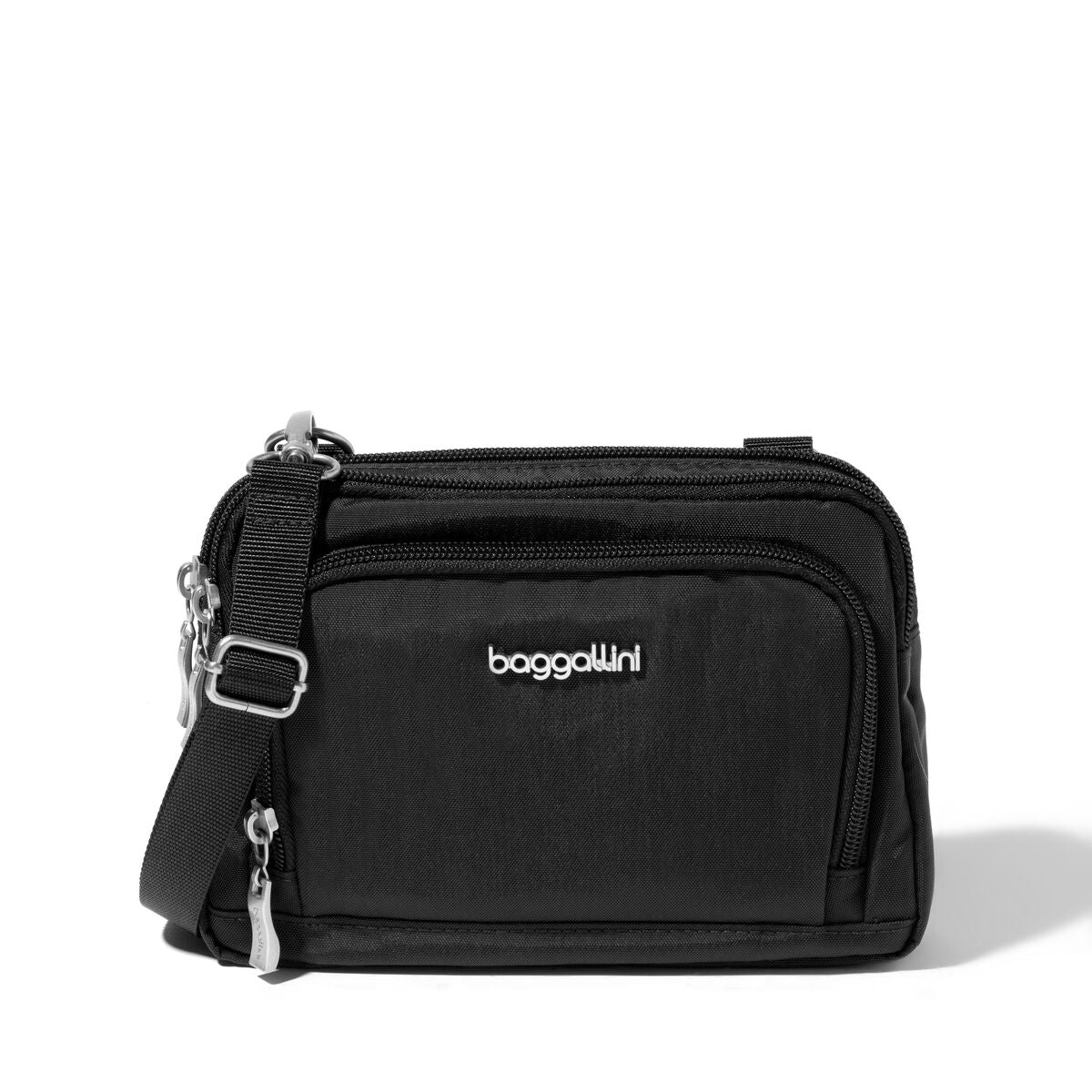 Baggallini Triple Zip With Front Wallet — Black