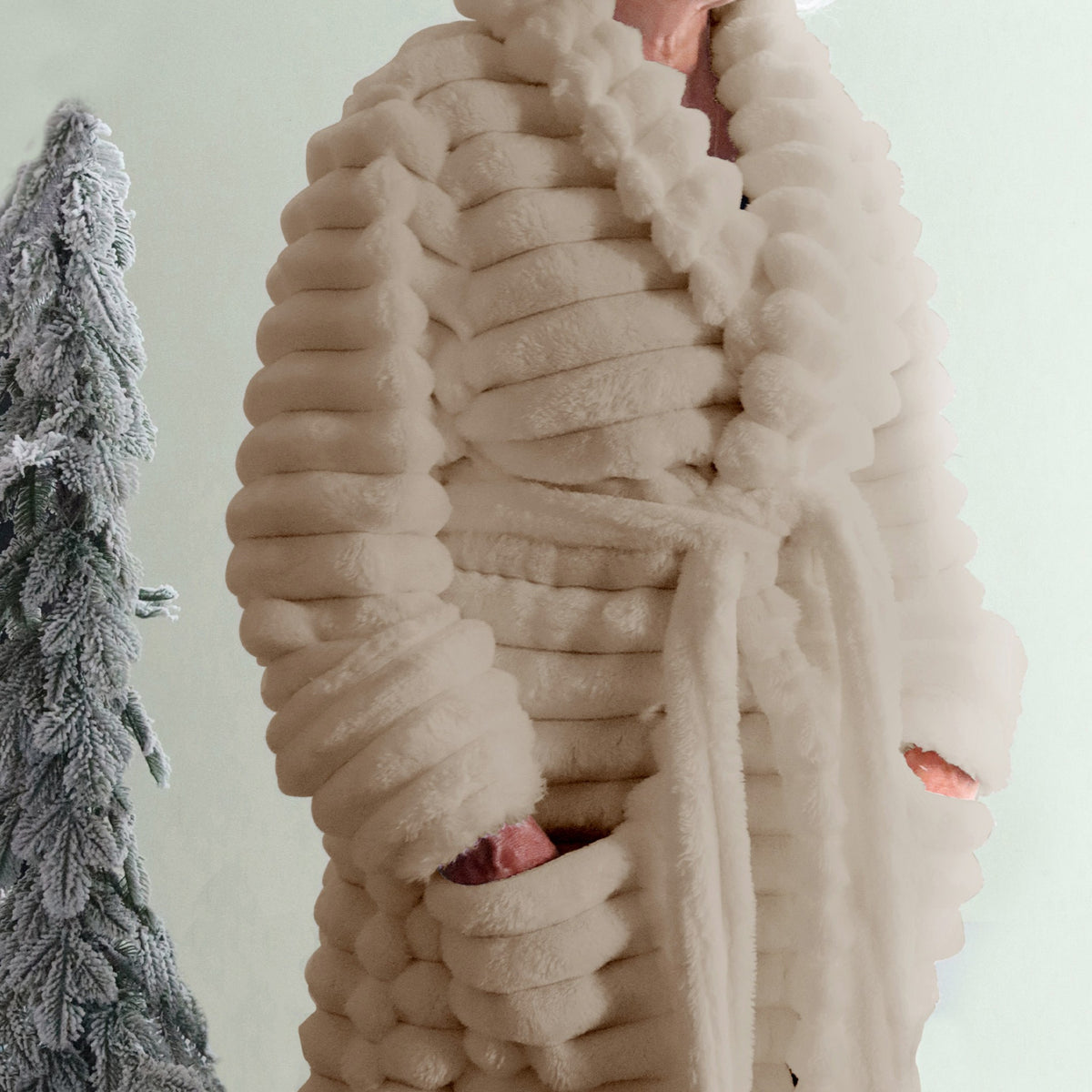Ribbed Luxe Plush Robe