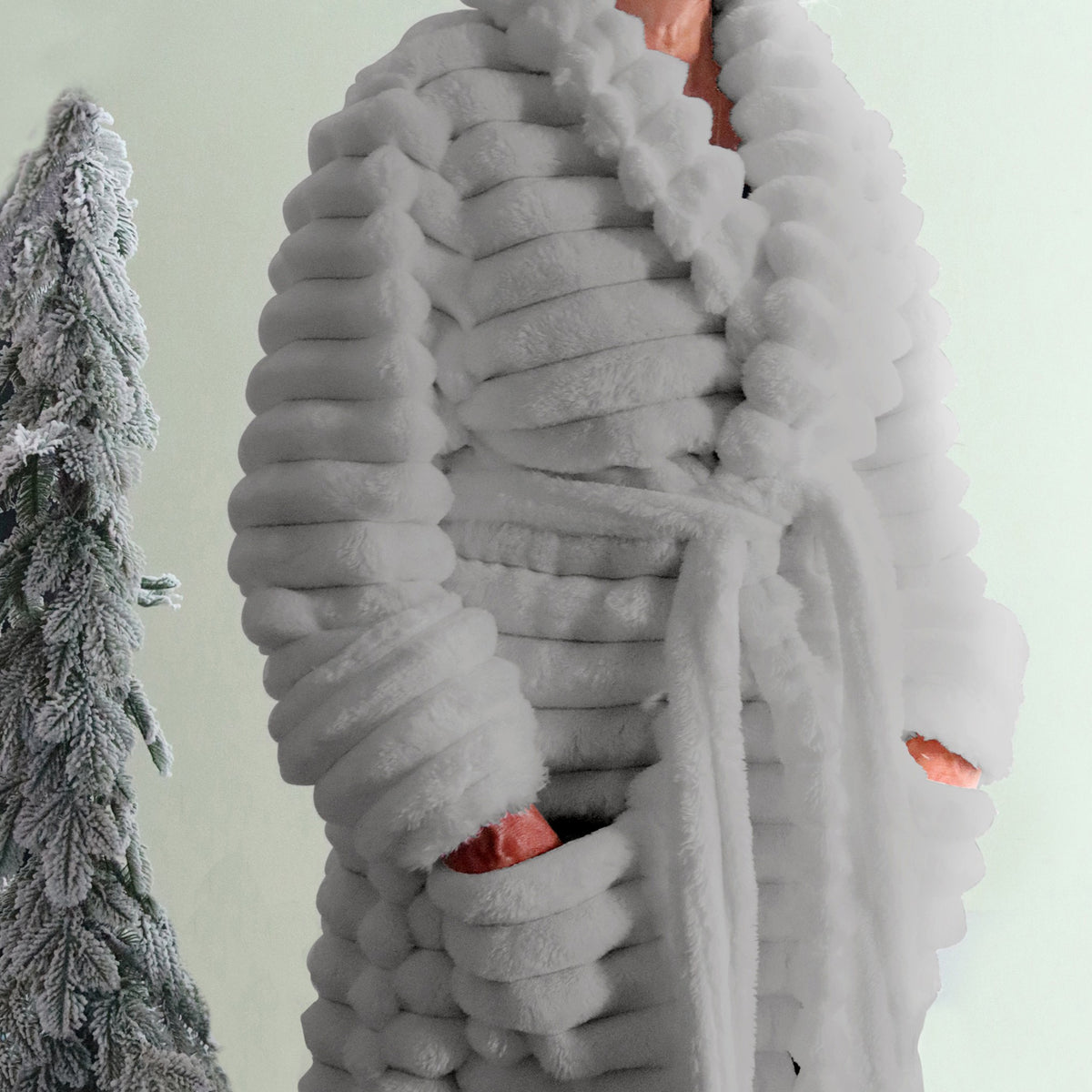 Ribbed Luxe Plush Robe