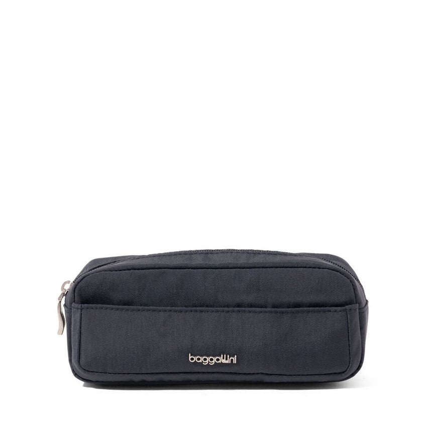 Baggallini Long Cosmetic Pouch — French Navy