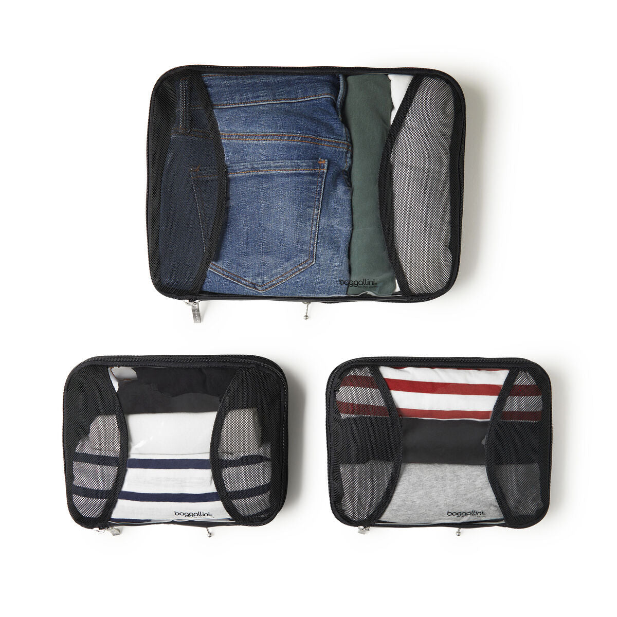 Baggallini Packing Cube Set — Black
