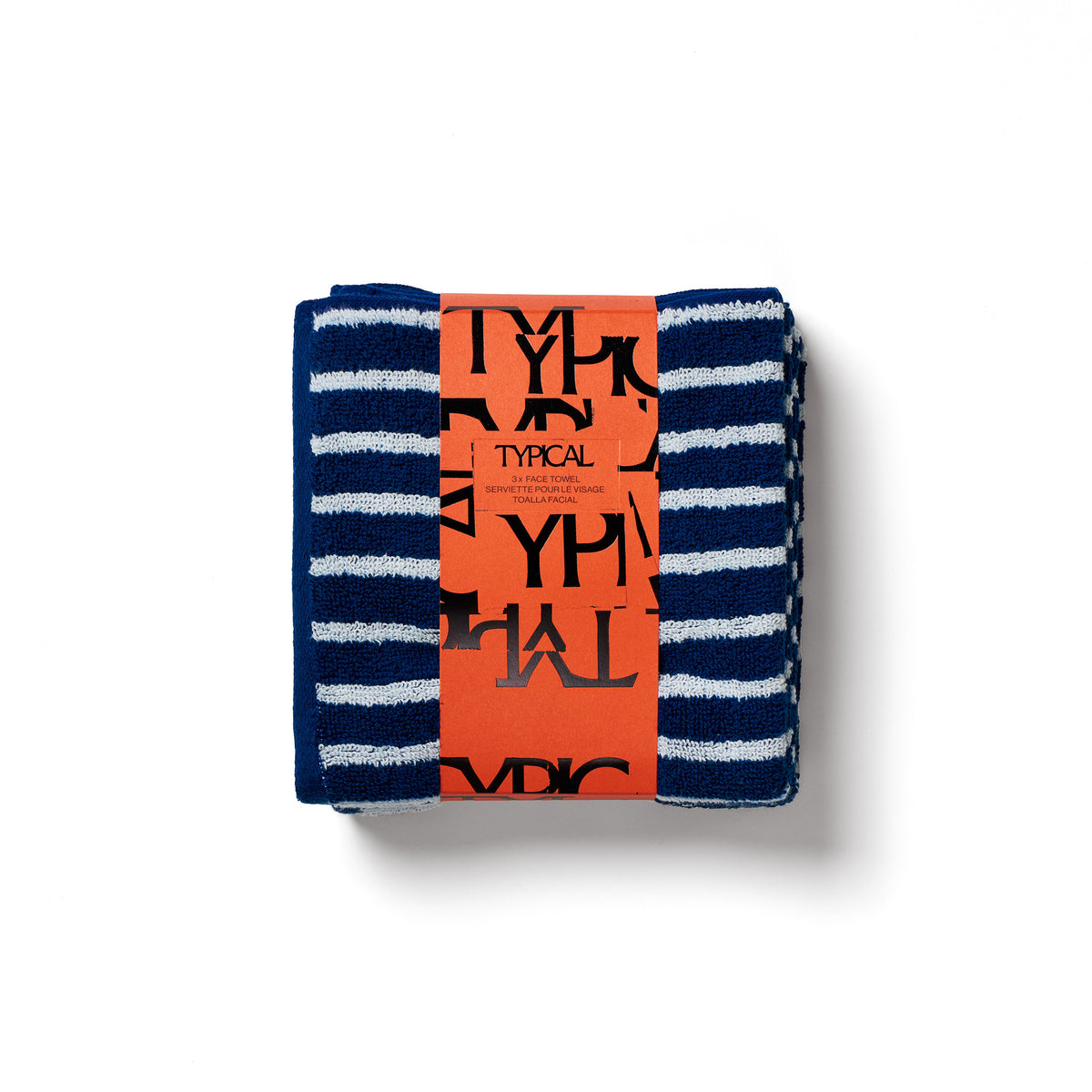 Typical Stretch Stripe Face Towel 3 Pack