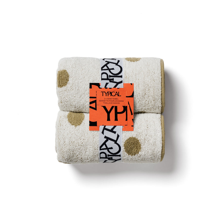 Typical Stretch Hand Towel Polka Dot (2 pack)