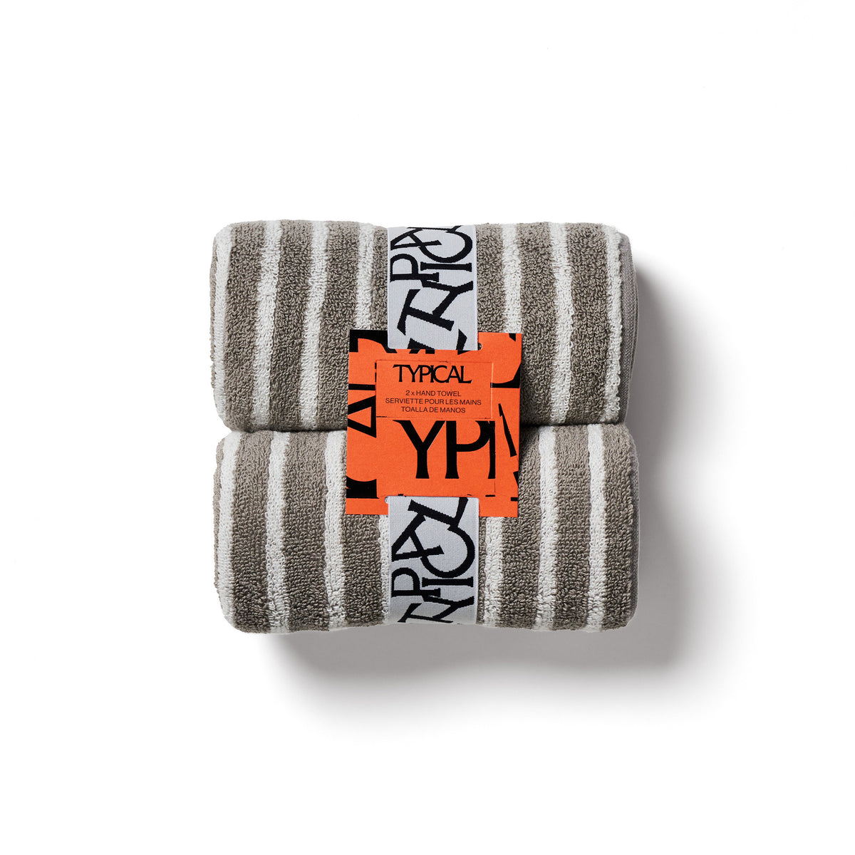 Typical Stretch Hand Towel (2 pack) Striped