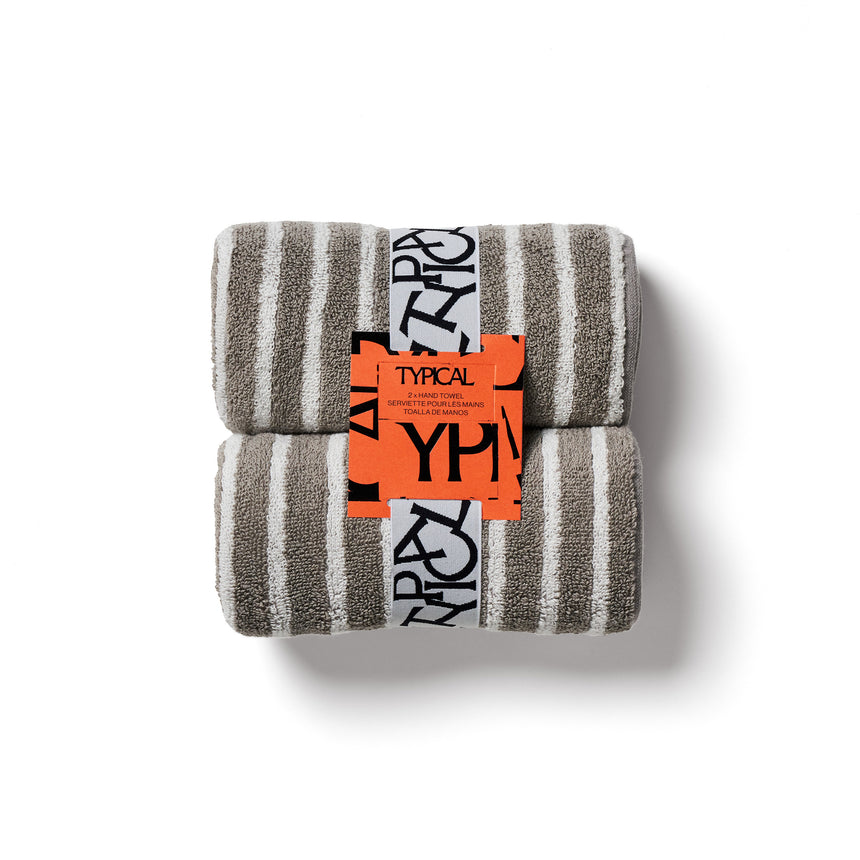 Typical Stretch Hand Towel (2 pack) Striped