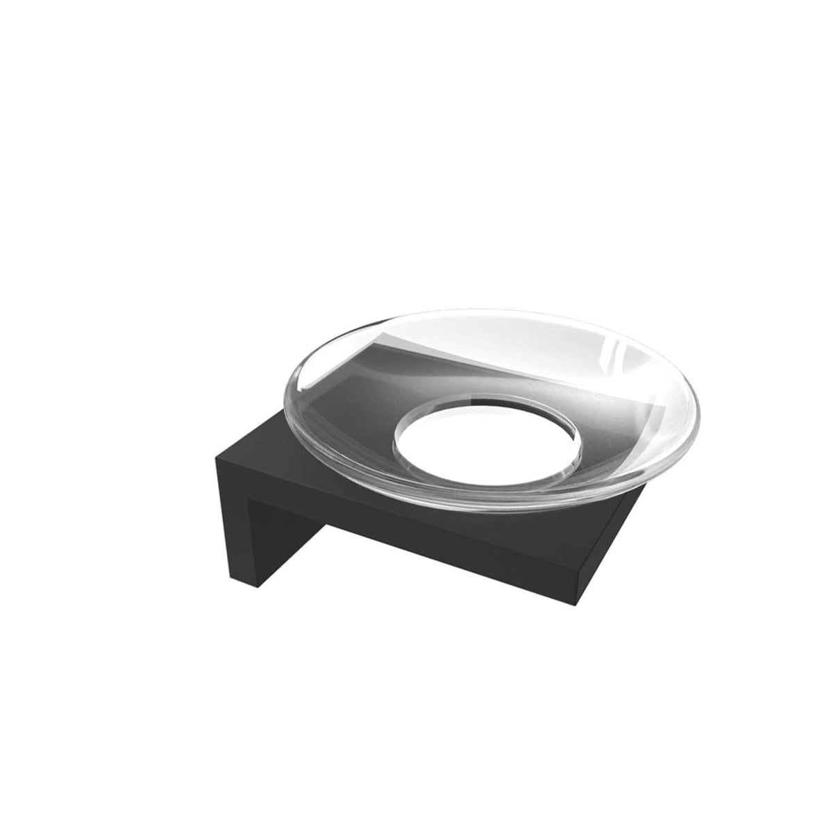 Erupt Glass Soap Dish - Matte Black