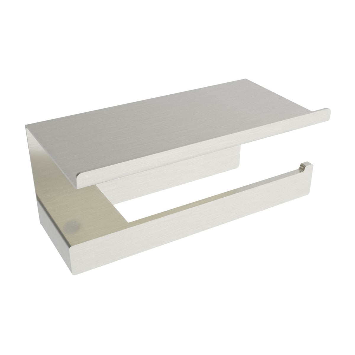 Cinder Toilet Paper Holder With Shelf - Brushed Nickel