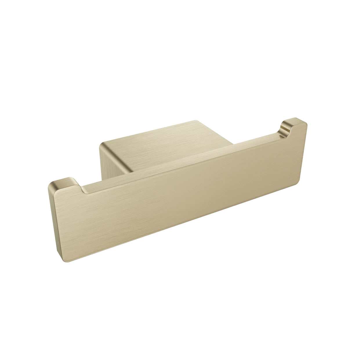 Cinder Double Towel Hook - Satin Brass