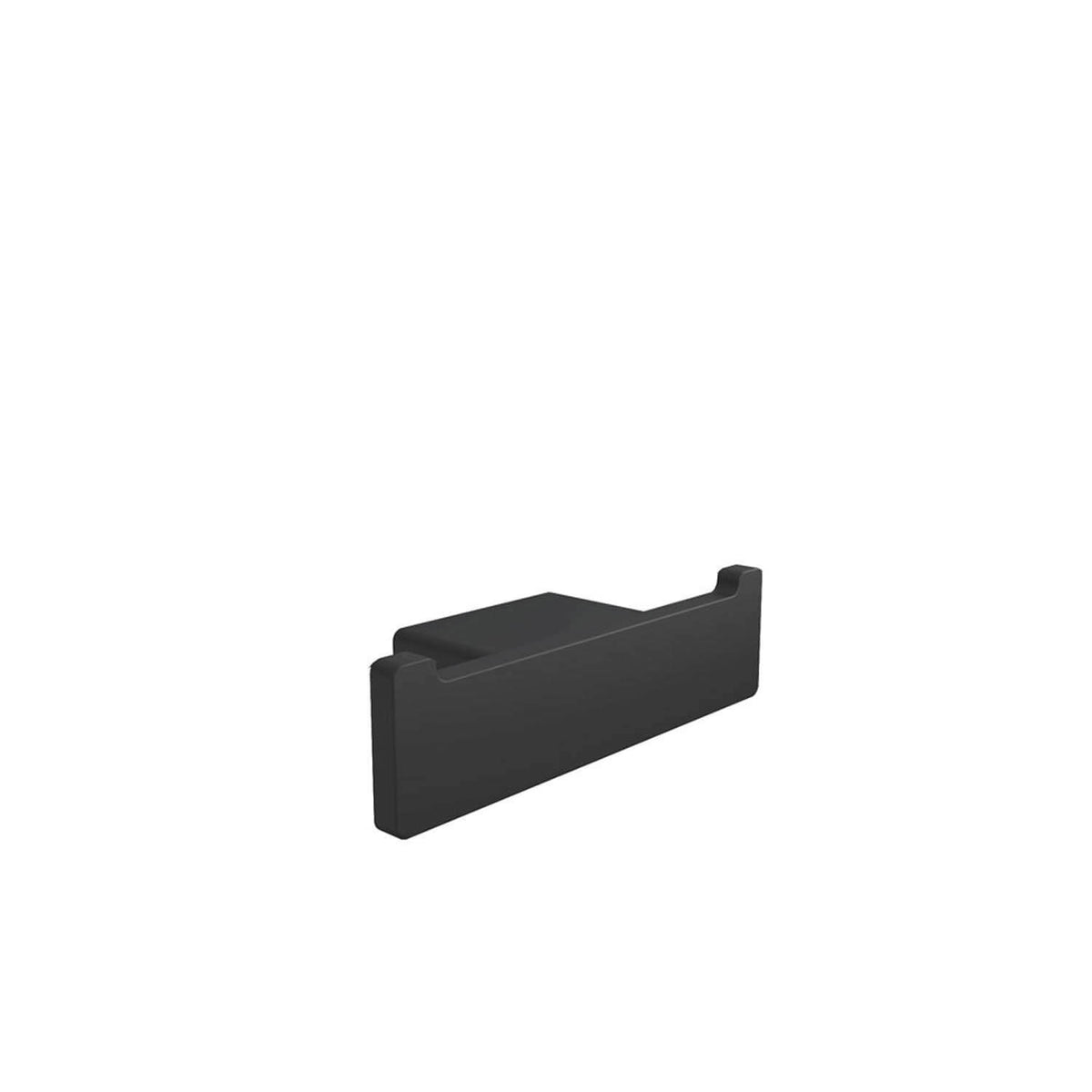 Cinder Double Towel Hook - Matte Black