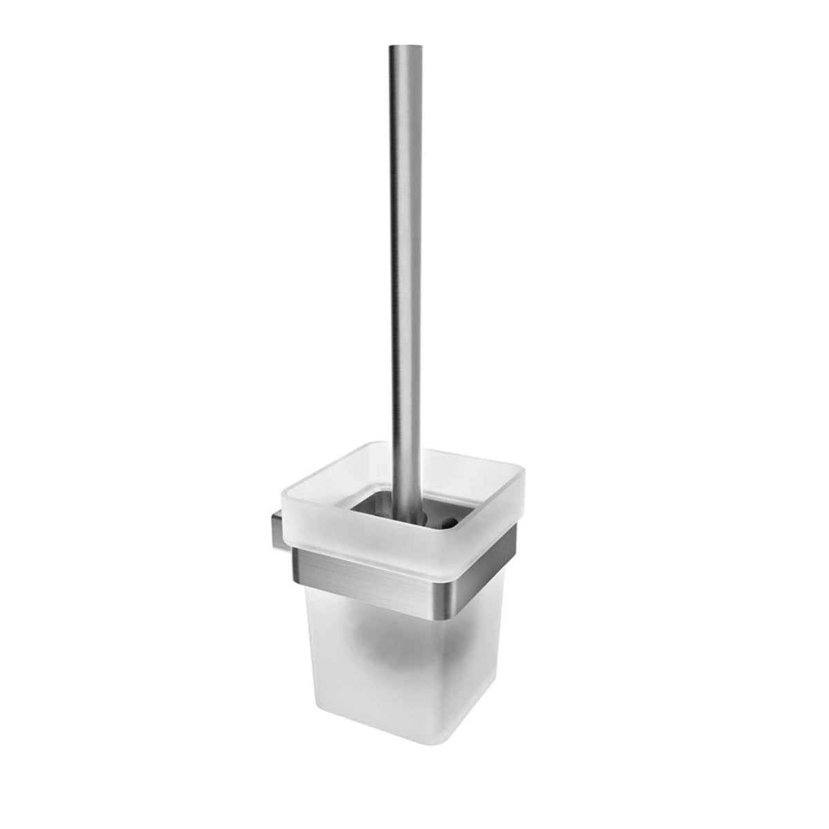 Cinder Wall-Mounted Toilet Brush - Brushed Nickel