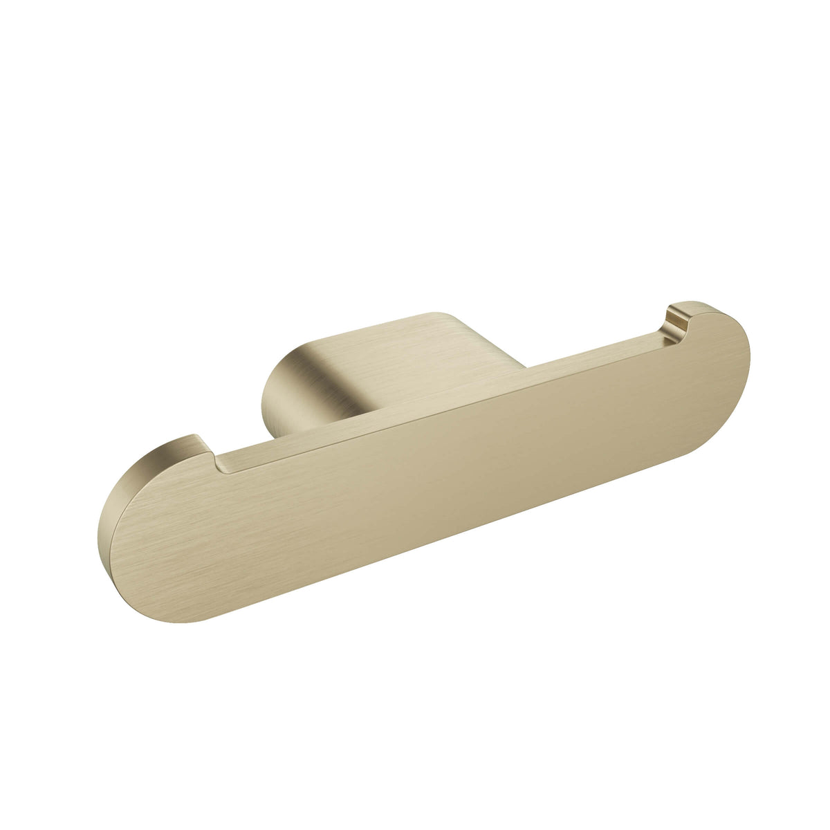 Flow Double Towel Hook - Satin Brass
