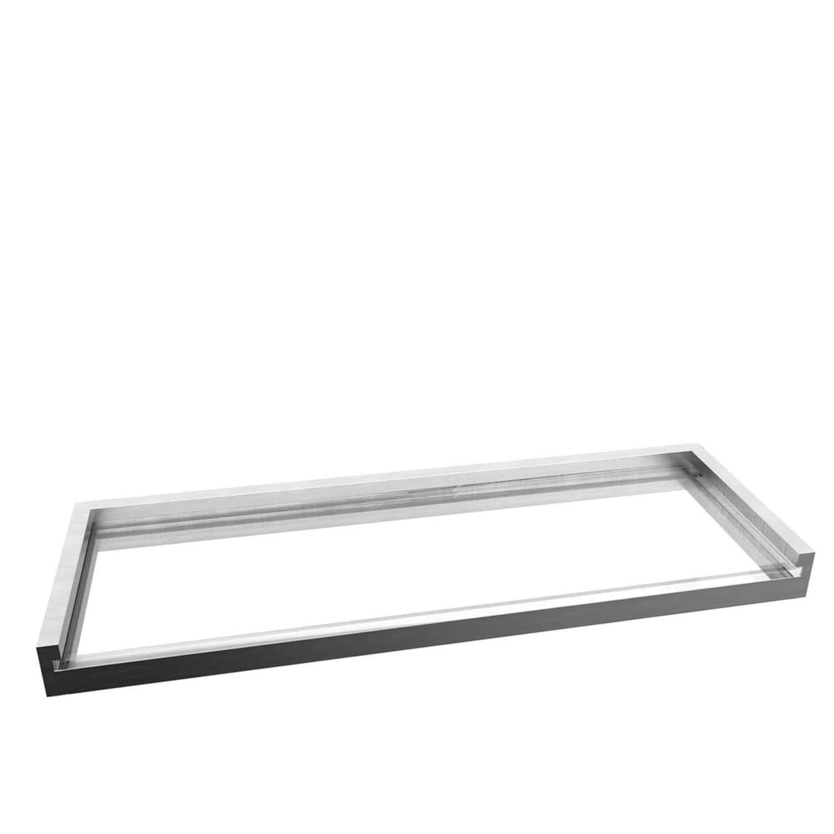Fire Glass Shelf - Brushed Nickel