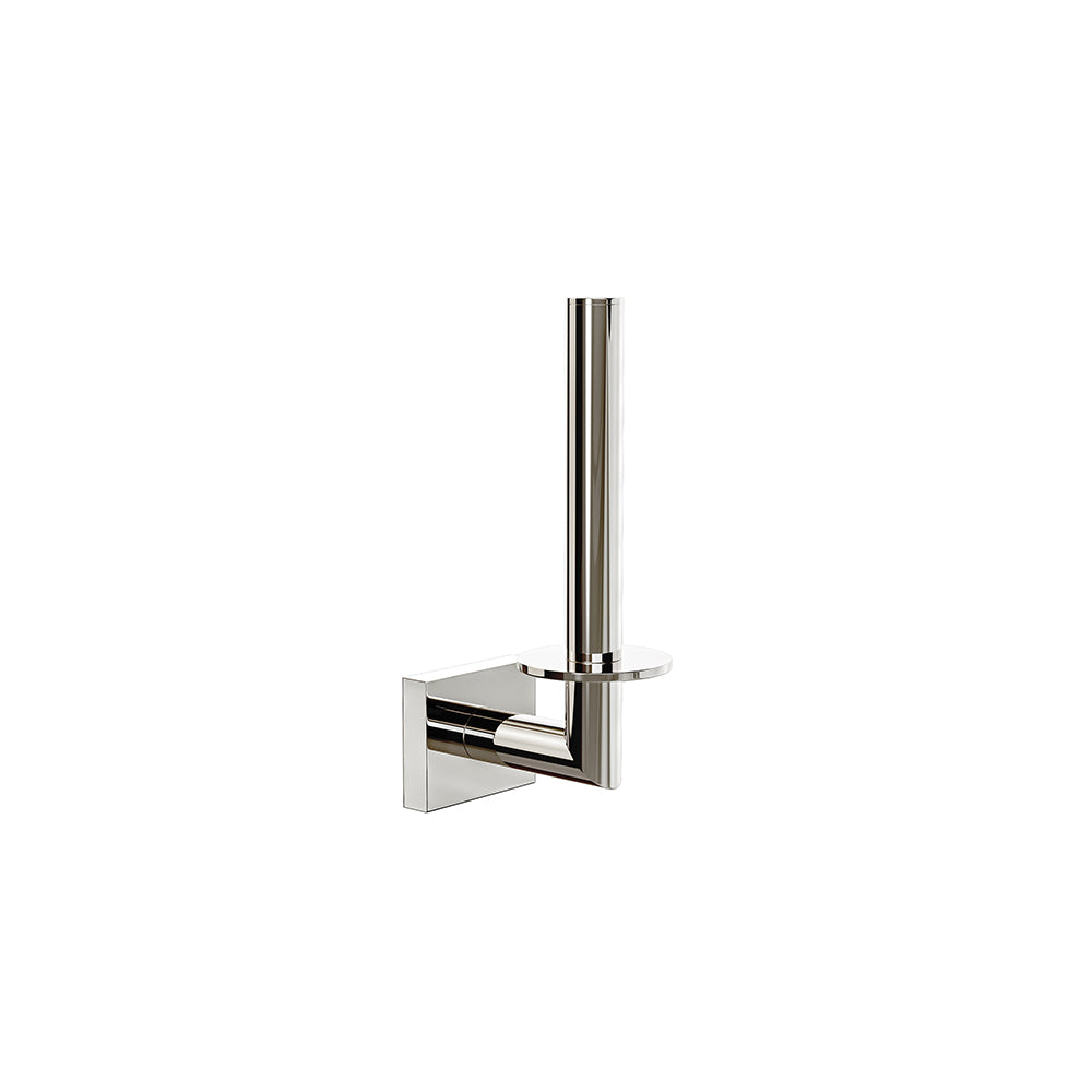Crater Spare Toilet Paper Holder - Polished Nickel