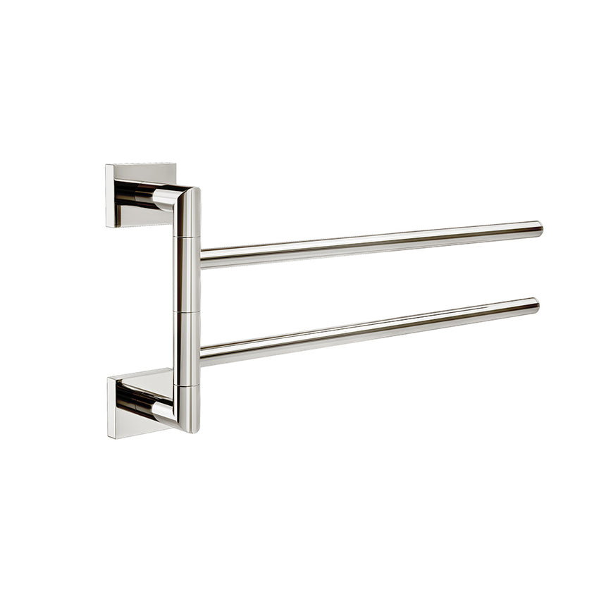 Crater Swivelling Towel Bar - Polished Nickel