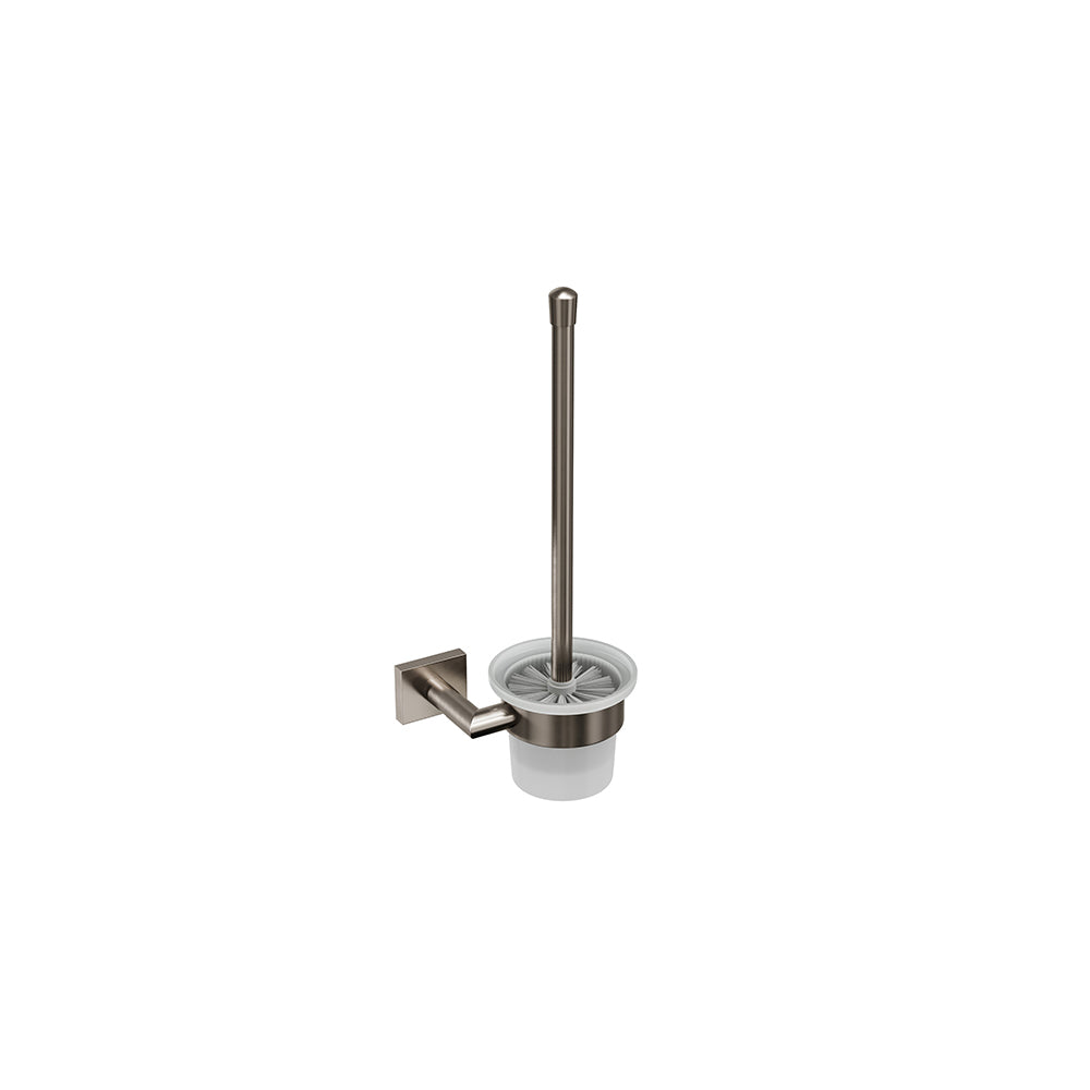 Crater Wall-Mounted Toilet Brush - Brushed Nickel