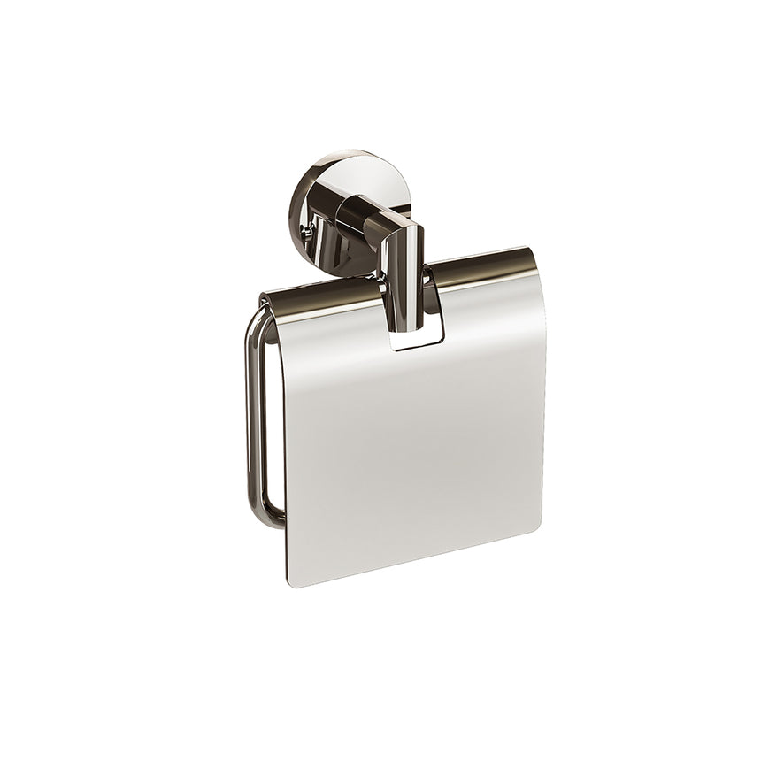 Summit Toilet Paper Holder With Cover - Polished Nickel