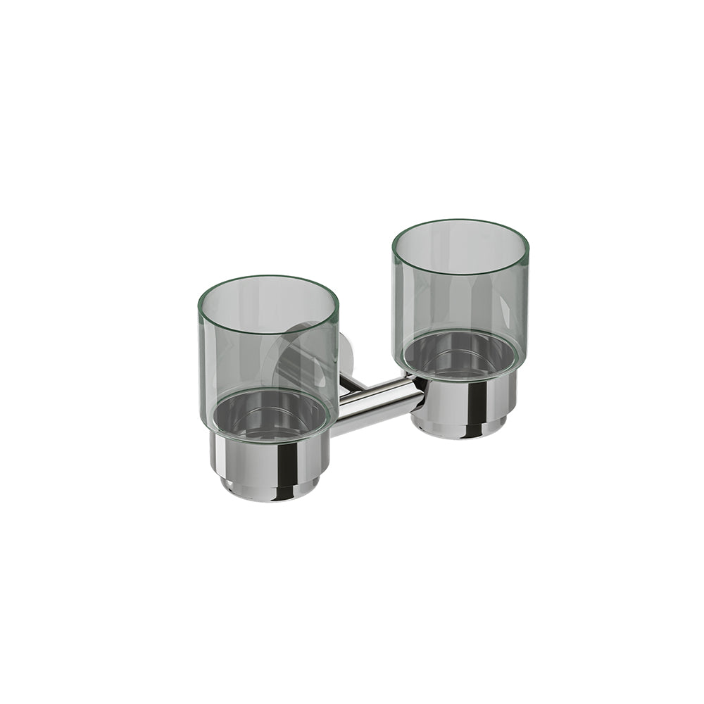 Summit Double Glass Tumbler - Chrome