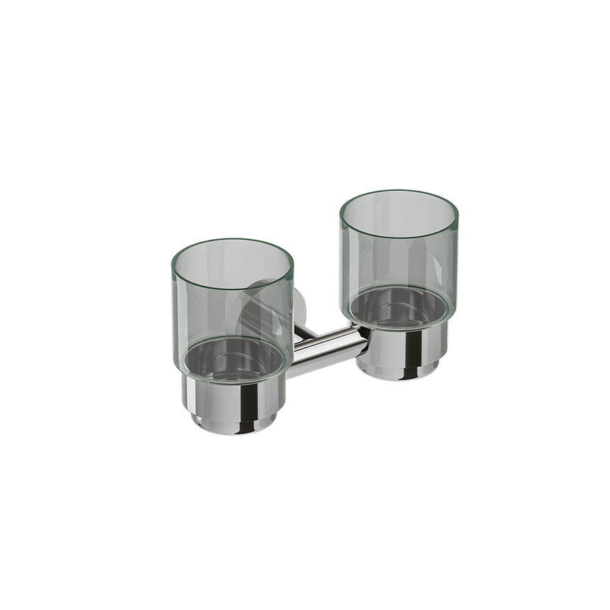 Summit Double Glass Tumbler - Chrome