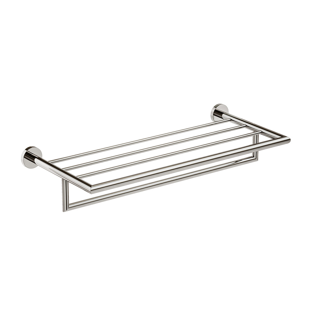 Summit Towel Shelf With Bar - Polished Nickel