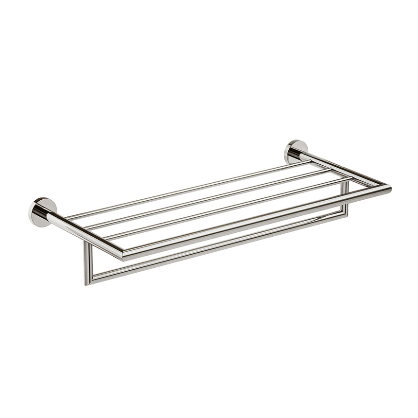 Summit Towel Shelf With Bar - Polished Nickel
