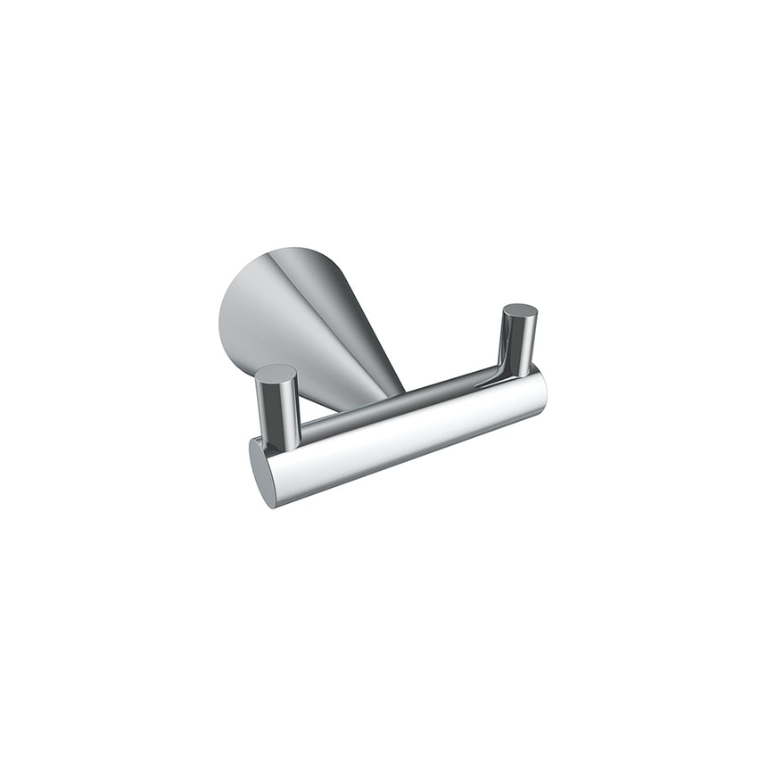 Cone Double Towel Hook - Chrome