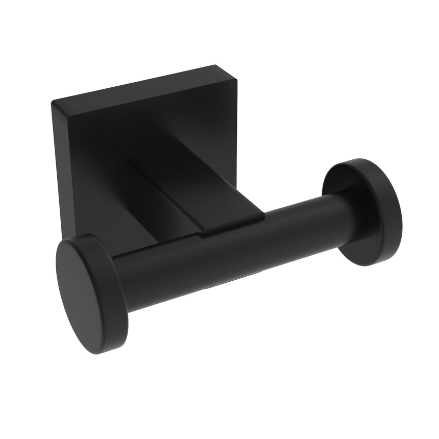 Heat Double Towel Hook - Matte Black