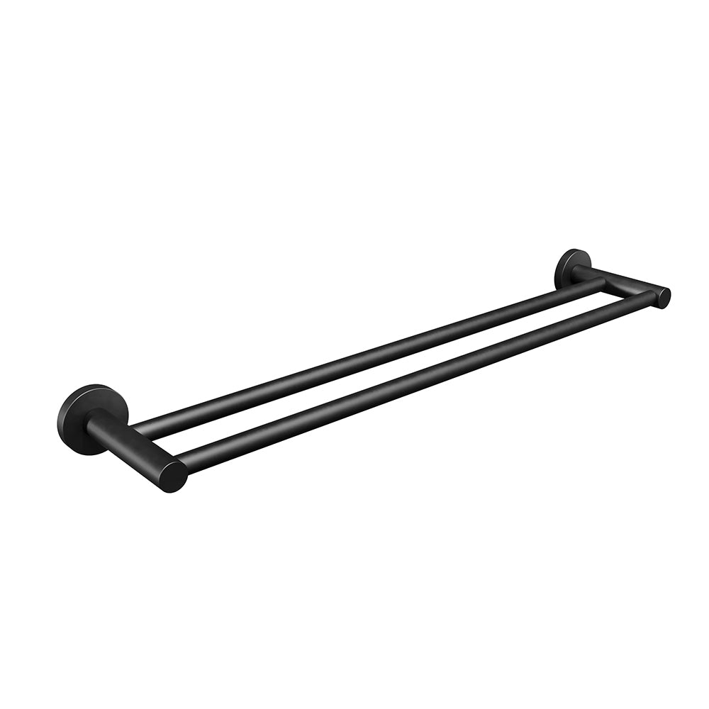 Lava 24″ Double Towel Bar - Matte Black
