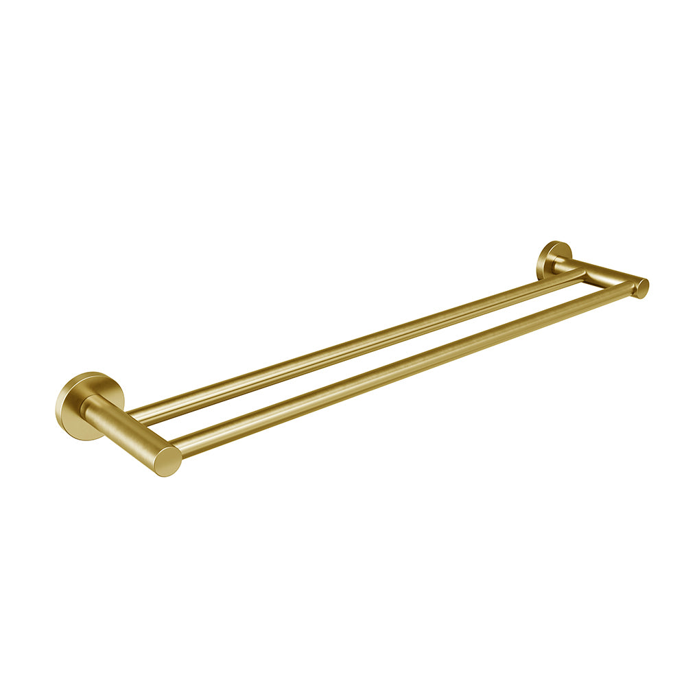 Lava 24″ Double Towel Bar - Brushed Gold