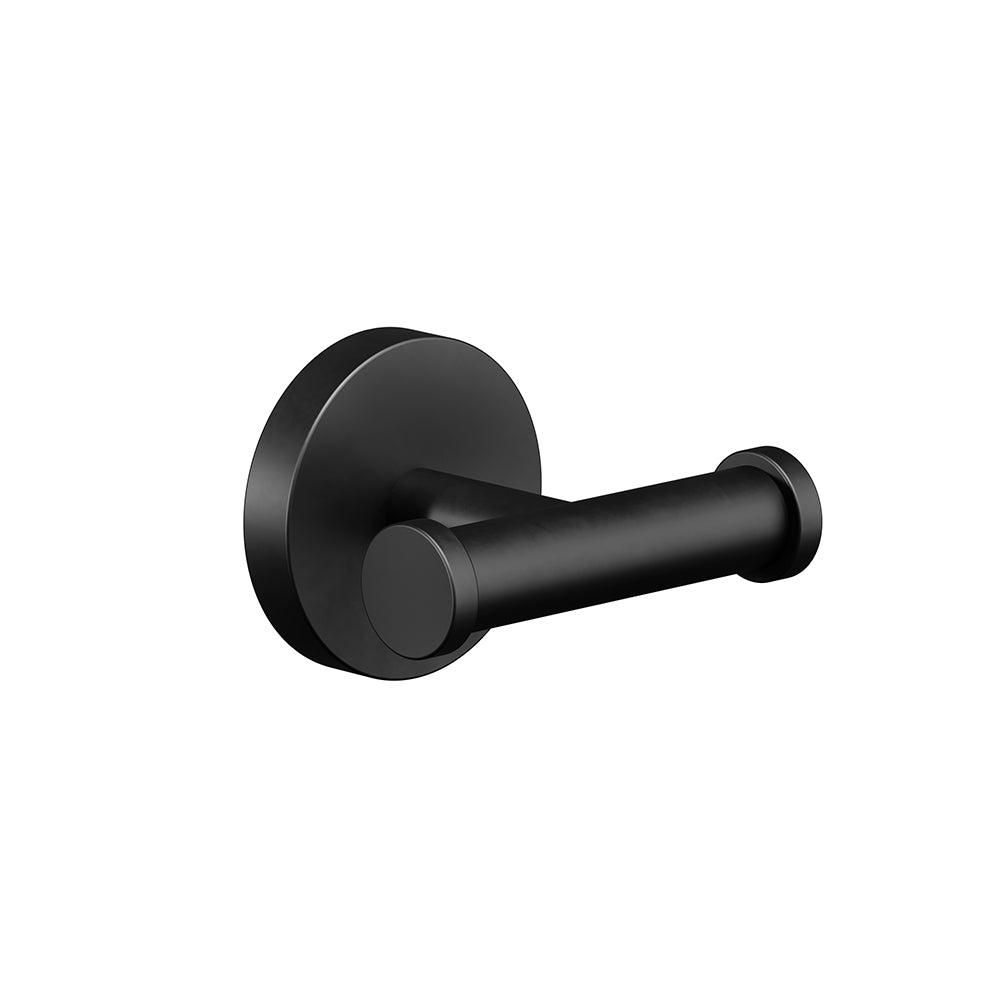 Lava Double Towel Hook - Matte Black