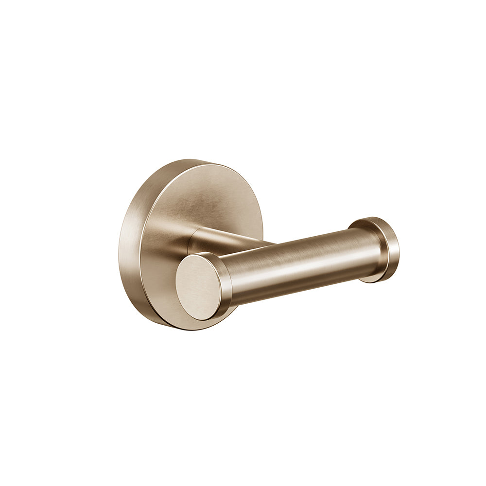 Lava Double Towel Hook - Brushed Bronze