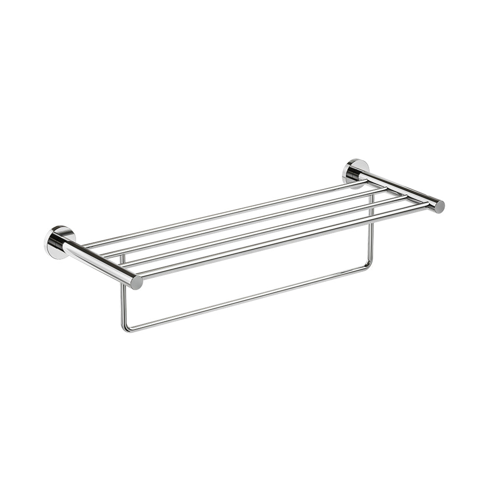 Lava Towel Shelf With Bar - Chrome