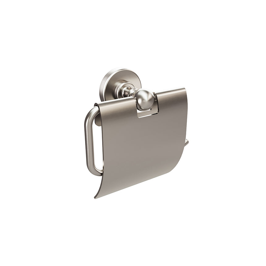Ember Toilet Paper Holder With Cover - Brushed Nickel