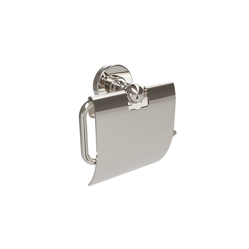 Ember Toilet Paper Holder With Cover - Polished Nickel