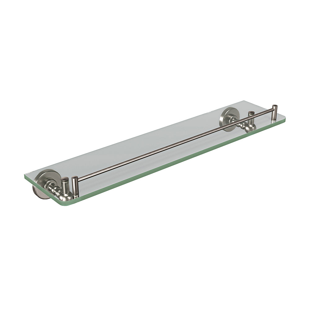 Ember Glass Shelf - Brushed Nickel