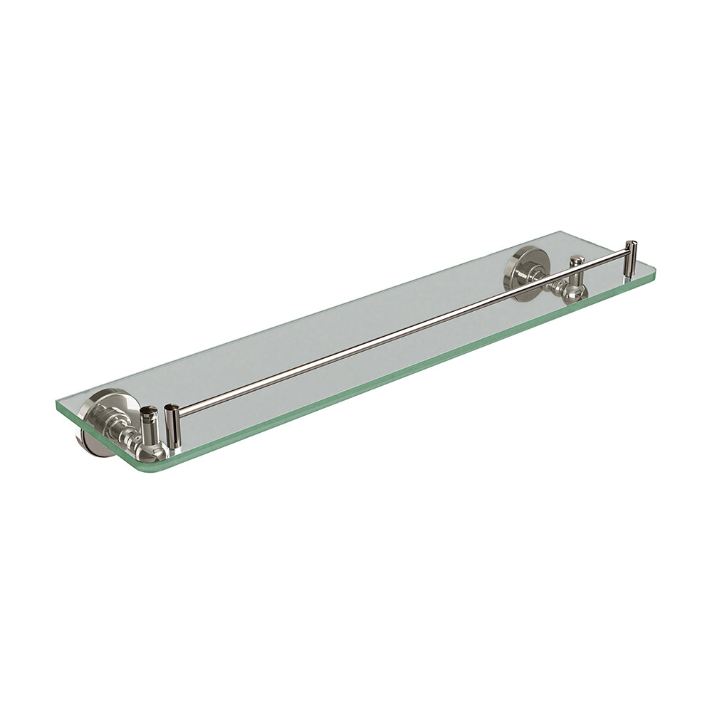 Ember Glass Shelf - Polished Nickel