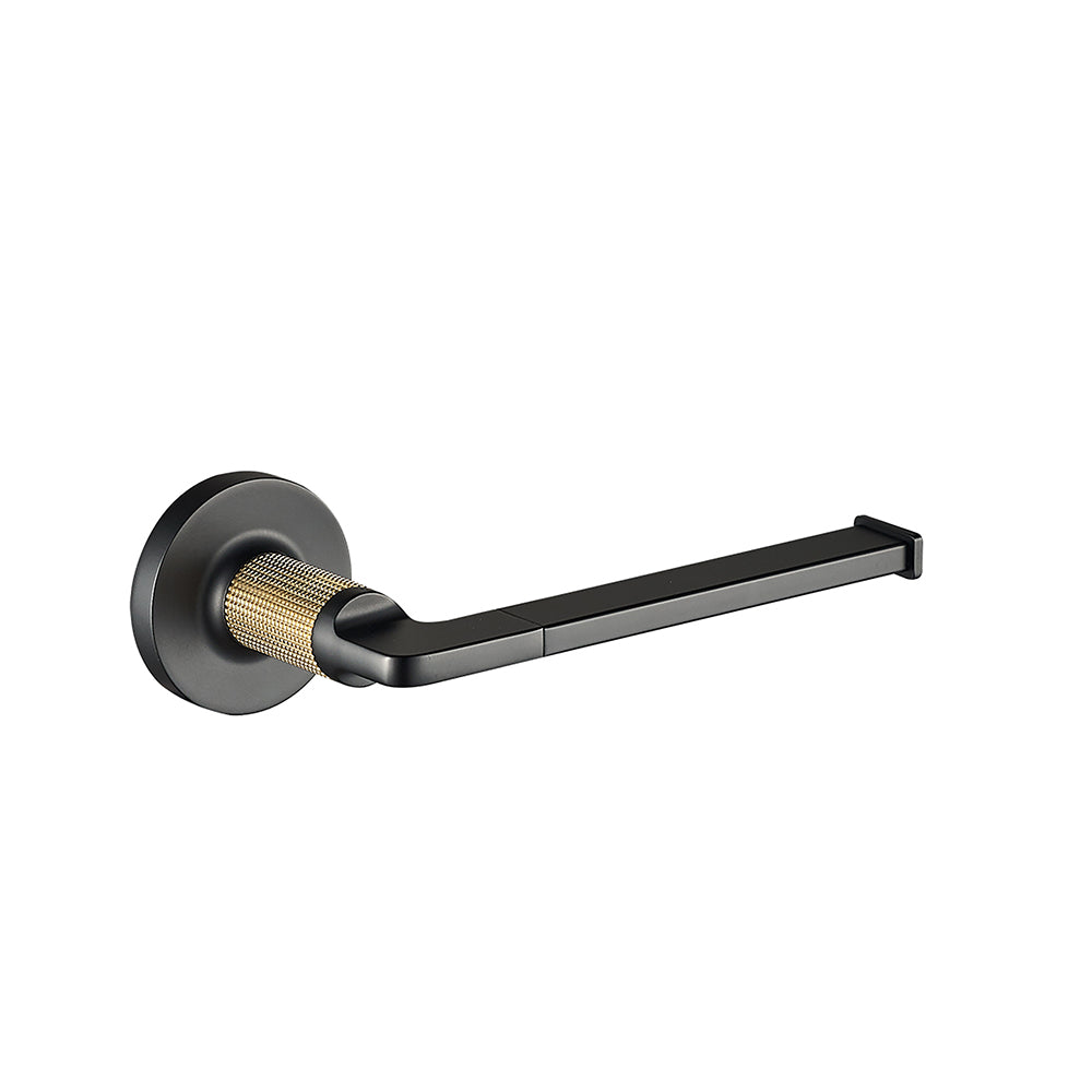 Blaze Toilet Paper Holder - Matte Black Brushed Gold