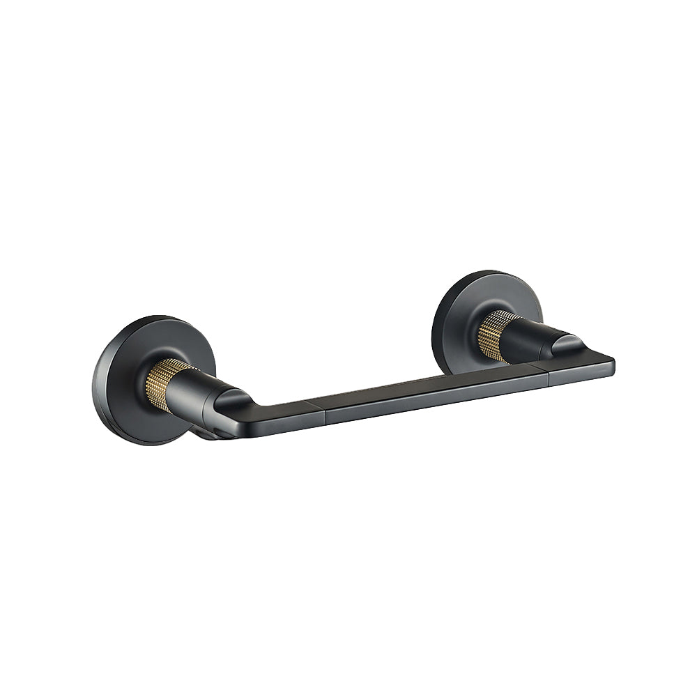 Blaze Pivot Toilet Paper Holder - Matte Black Brushed Gold