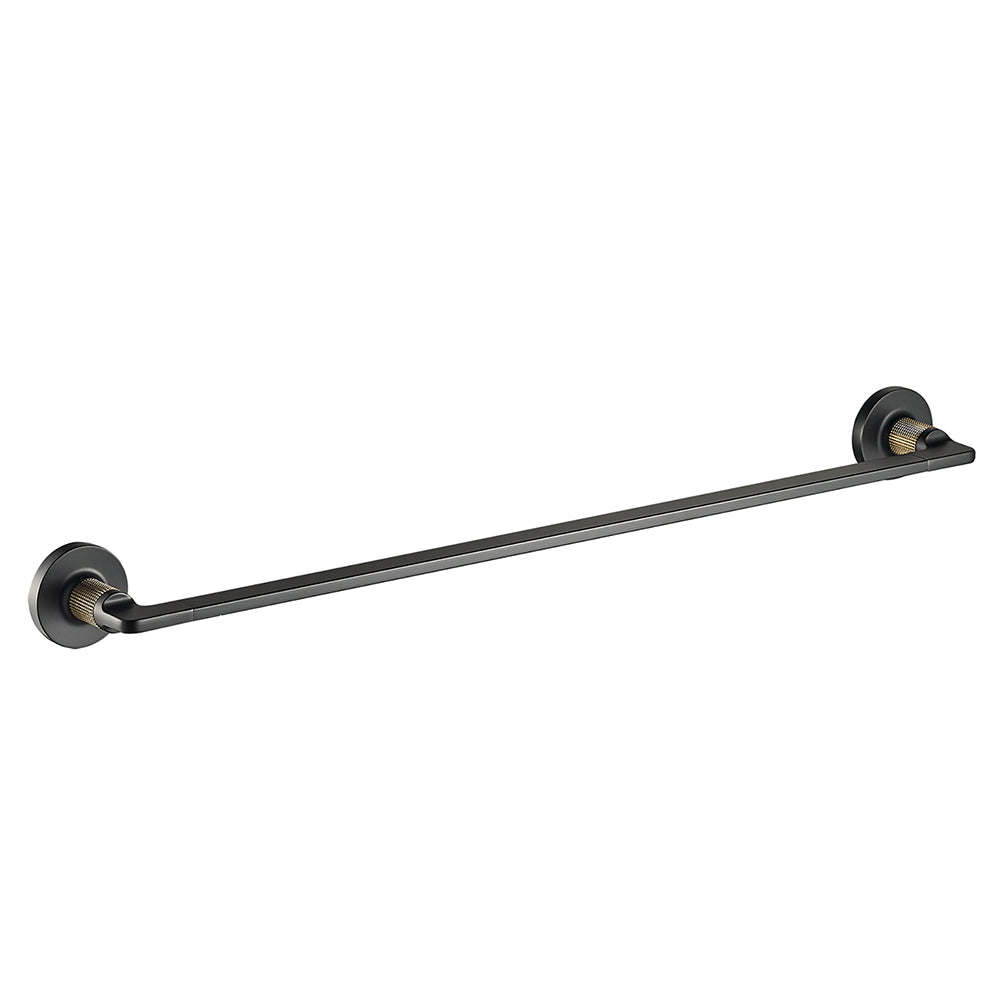 Blaze Towel Bar - 24" - Matte Black Brushed Gold