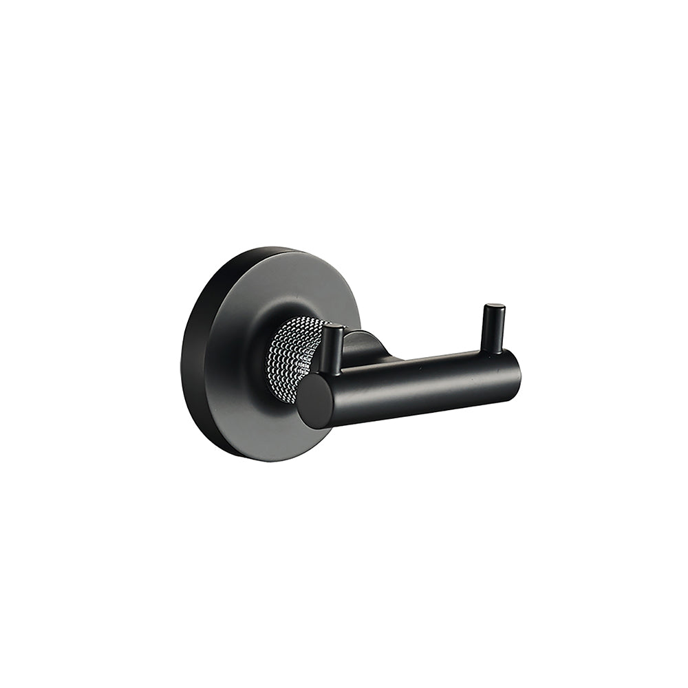 Blaze Double Towel Hook - Chrome Matte Black