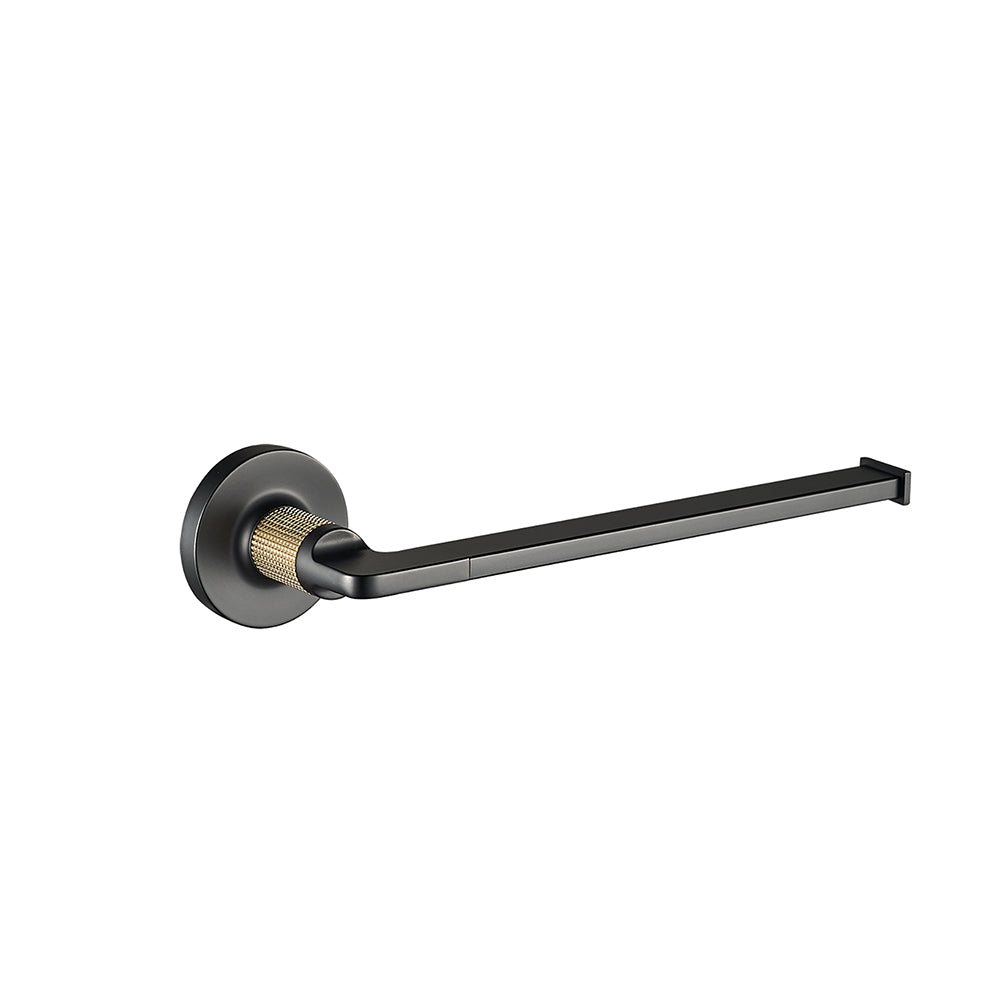 Blaze Towel Bar - 8" - Matte Black Brushed Gold