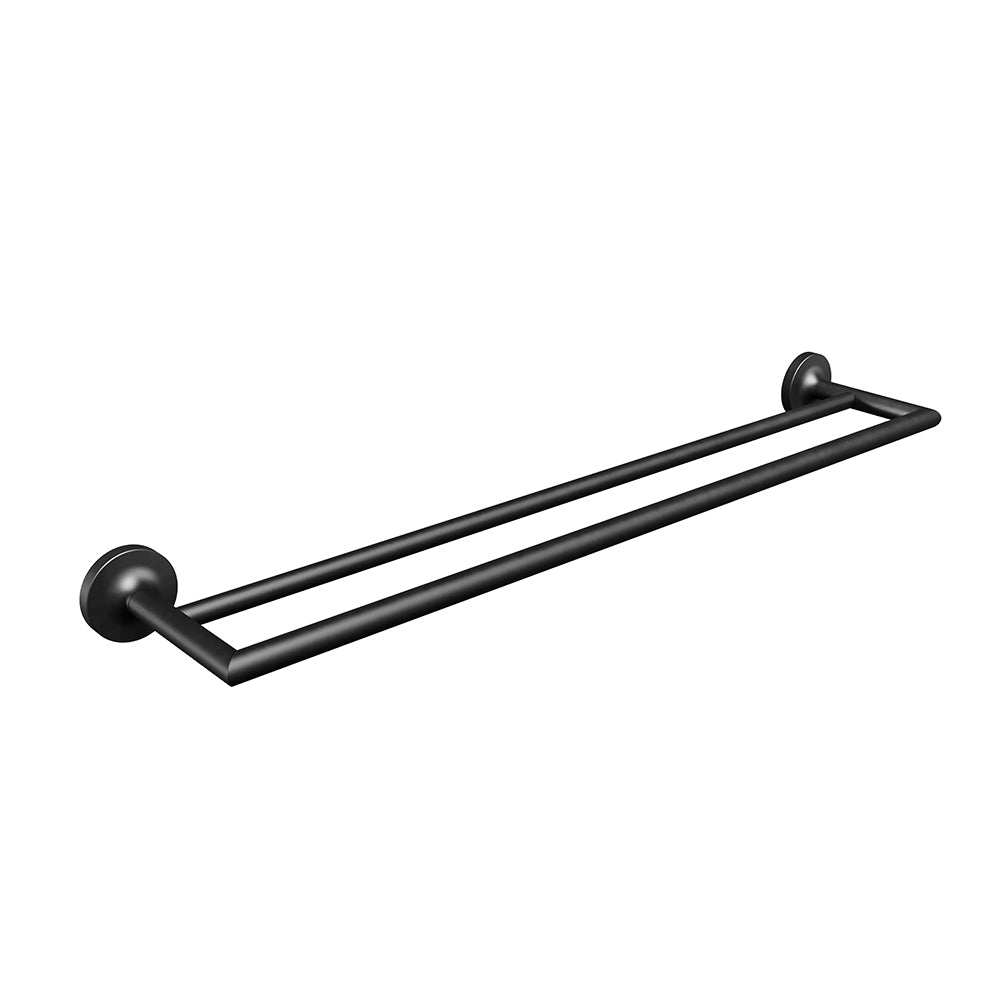 Glow 24″ Double Towel Bar - Matte Black