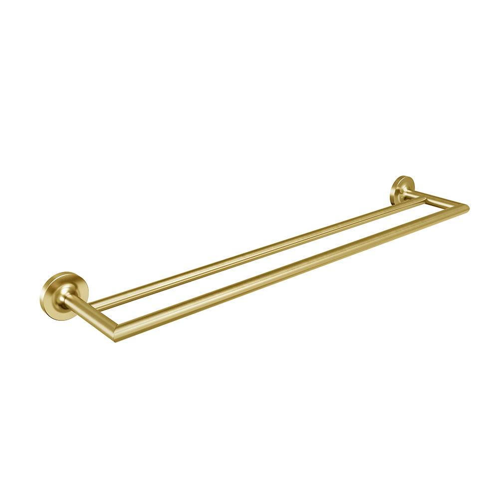 Glow 24″ Double Towel Bar - Brushed Gold
