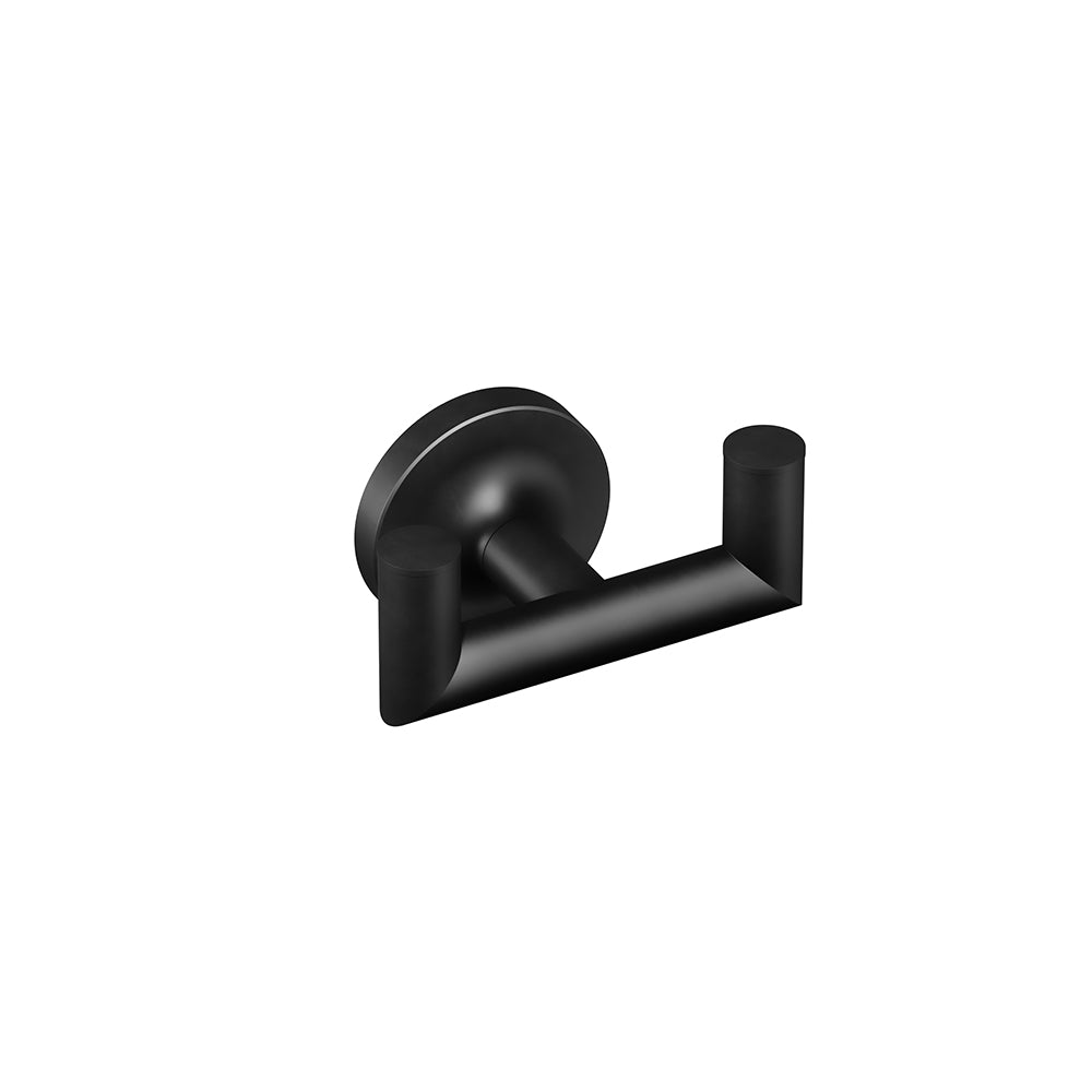 Glow Double Towel Hook - Matte Black